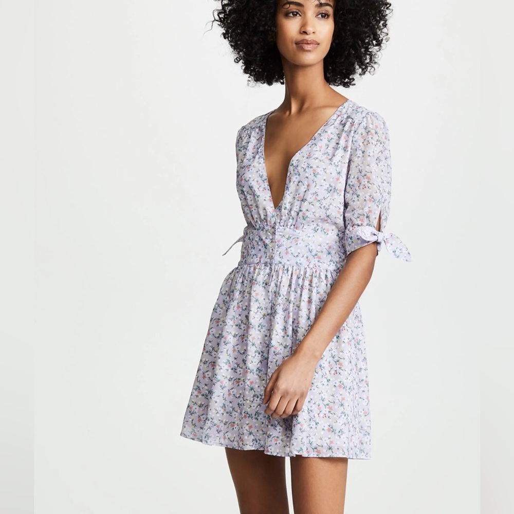 NIGHTWALKER Floral Mini Dress in Soft Pastels